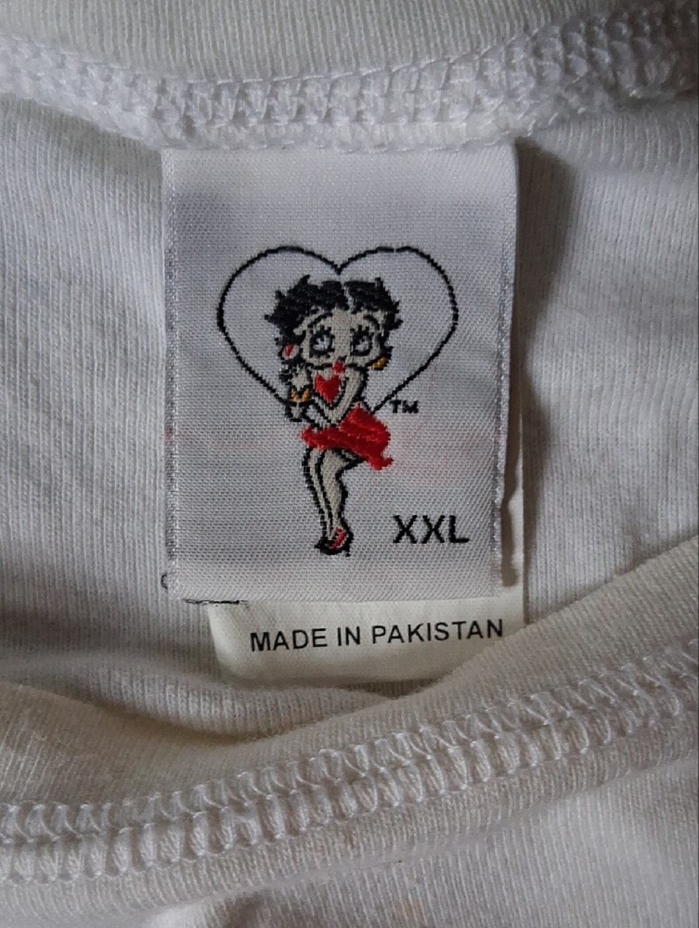 Betty Boop White Long Sleeve Tee with Colorful Graphic - Picture 2 of 3